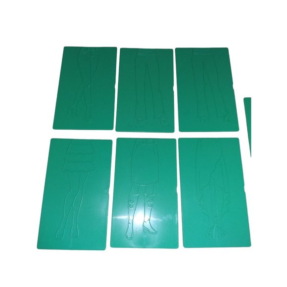 Kahootz Fashion Plates Doll Clothes Fashion Plates Arts and Craft Coloring Set - Picture 9 of 16